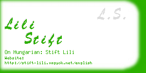 lili stift business card
